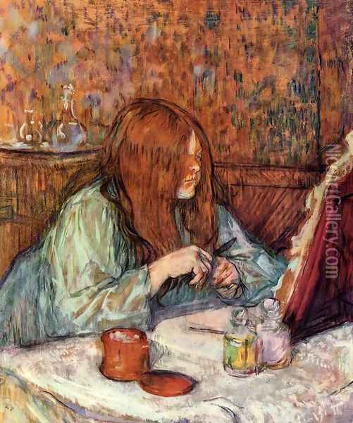 Woman at Her Toilette: Madame Poupoule Oil Painting - Henri De Toulouse-Lautrec