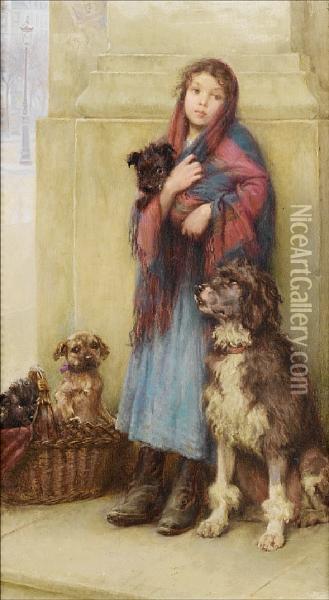 Dogs For Sale Oil Painting - Percy Harland Fisher