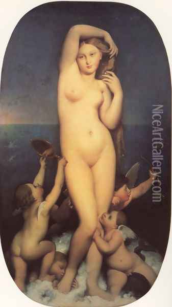 Venus Anadyomène Oil Painting - Jean Auguste Dominique Ingres
