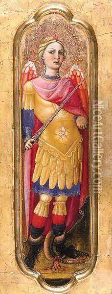 Archangel Michael Oil Painting - Alvaro Di Pietro (Pirez D'Evora)