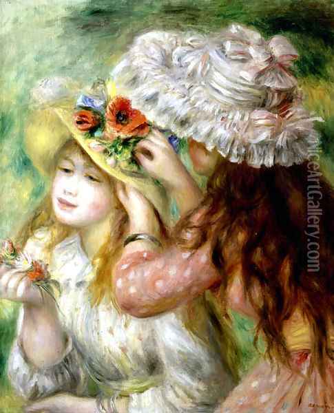 Summer Hats Oil Painting - Pierre Auguste Renoir