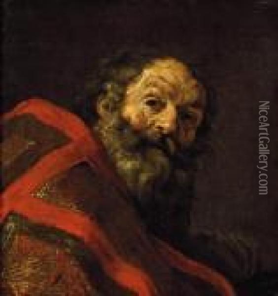 Kopf Eines Mannes Oil Painting - Pier Francesco Mola