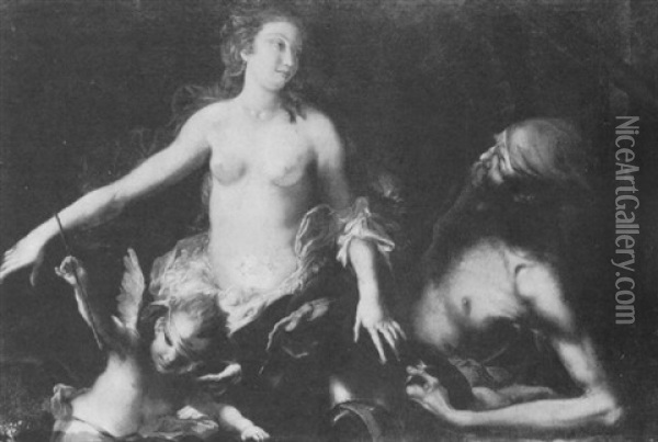 Venus In The Forge Of Vulcan Oil Painting - Giovanni Battista Pittoni the younger