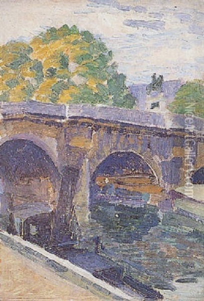 Paris, Le Pont-neuf Oil Painting - Louis Hayet