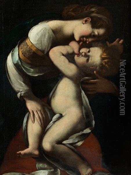 Maria Mit Dem Kind Oil Painting - Giulio Cesare Procaccini