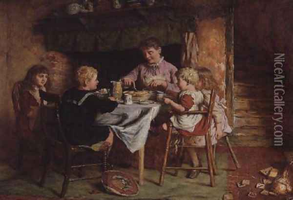 Dinner Time Oil Painting - Robert W. Wright