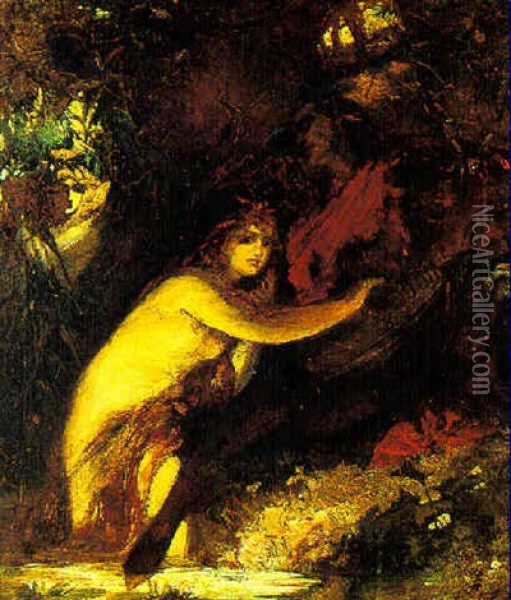 Der Schlafende Sanger Und Die Nixen Oil Painting - Hans Makart