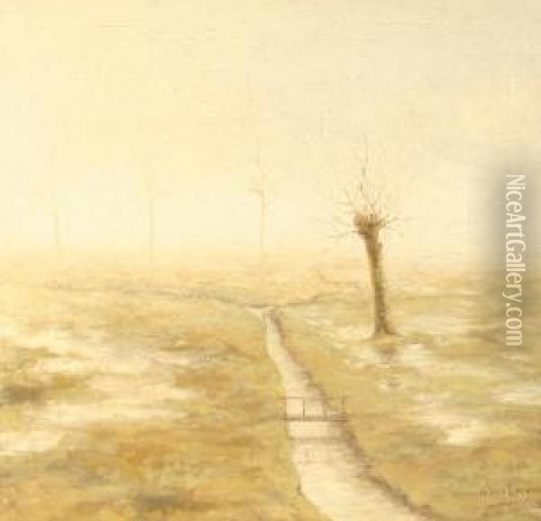 Landschaft Mit Bachlauf Oil Painting - Hector Van Eyck