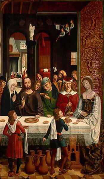 The Marriage at Cana c. 1495-1497 Oil Painting - Master of the Catholic Kings