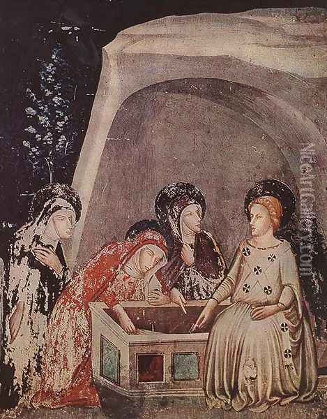 Three Women At The Tomb 1346 Oil Painting - Ferrer Bassa