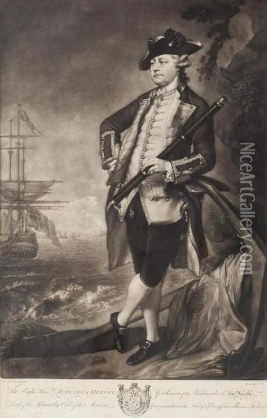Portrait Of The Right Honourable Augustus Harvey Oil Painting - Thomas Gainsborough