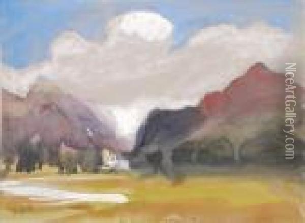 Rhone Valley Landscape Oil Painting - Hercules Brabazon Brabazon