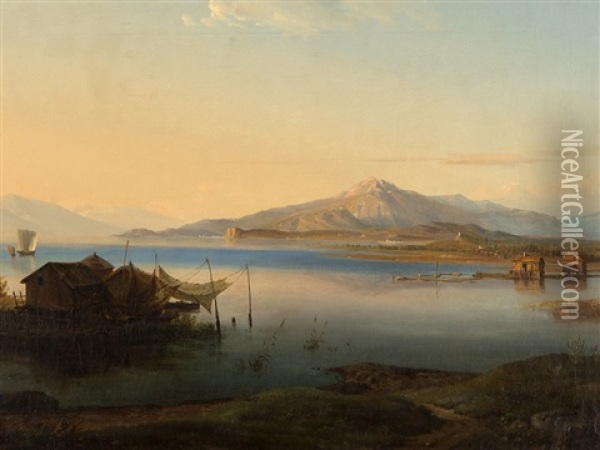 View Over The Volga Oil Painting - Nikanor Greigor'evich Chernetsov