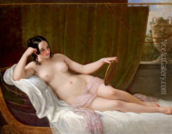 Venus Vor Dem Spiegel Oder Die Eitelkeit Oil Painting - Natale Schiavoni