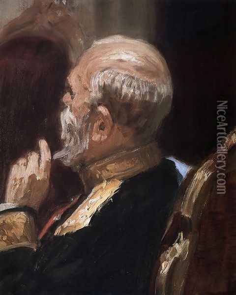 Portrait of professor emeritus of the Imperial Military Academy, infantry general and member of State Council Nikol Oil Painting - Ilya Efimovich Efimovich Repin