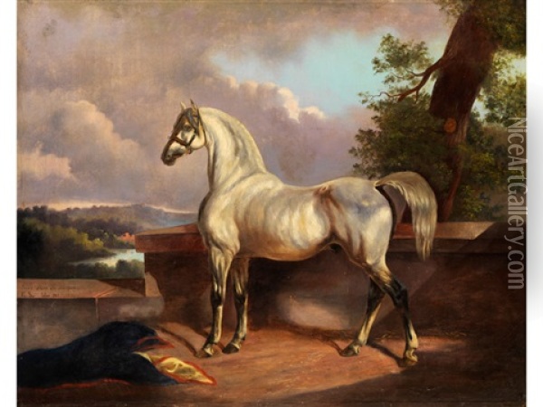 Pferdebild Oil Painting - Rudolph Swoboda the Elder