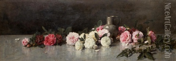 Roses Oil Painting - George Reid