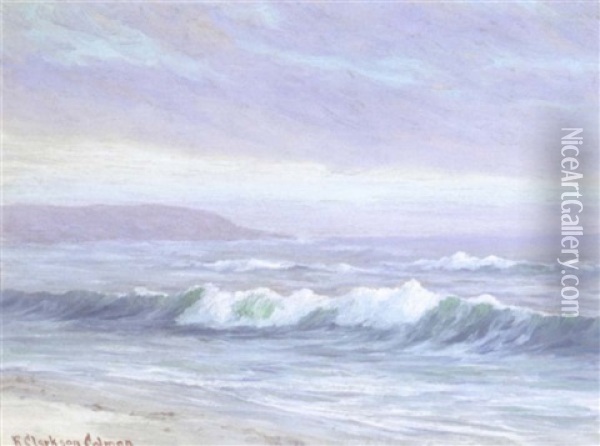 A Morning Sea From La Jolla Coast Oil Painting - Roi Clarkson Colman