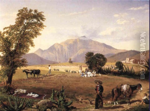 Mexican Landscape Oil Painting - Conrad Wise Chapman