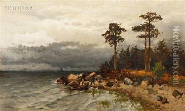 Gray Day, South Shore Oil Painting - William Starbuck Macy