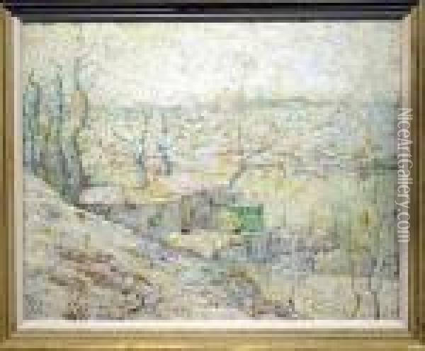 Across The Valley Oil Painting - Ernest Lawson