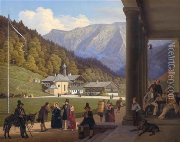 Wildbad Kreuth Oil Painting - Ludwig August Most