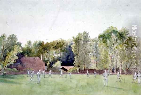 The Cricket Match Oil Painting - Gerard Chowne