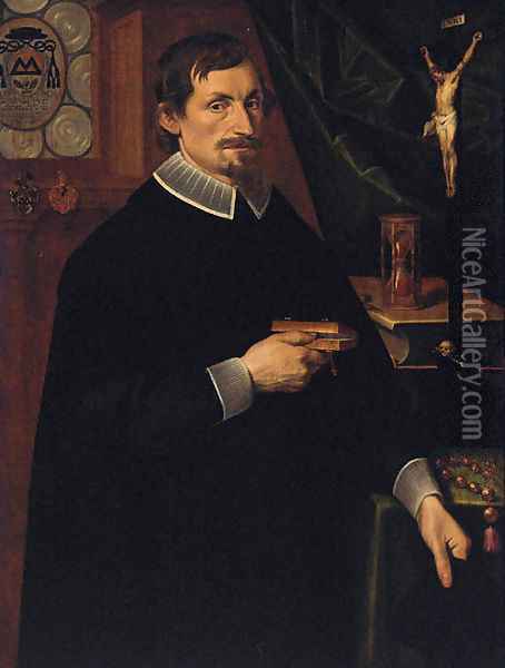 Portrait of Cardinal Johann Mockel Oil Painting - School Of Cologne