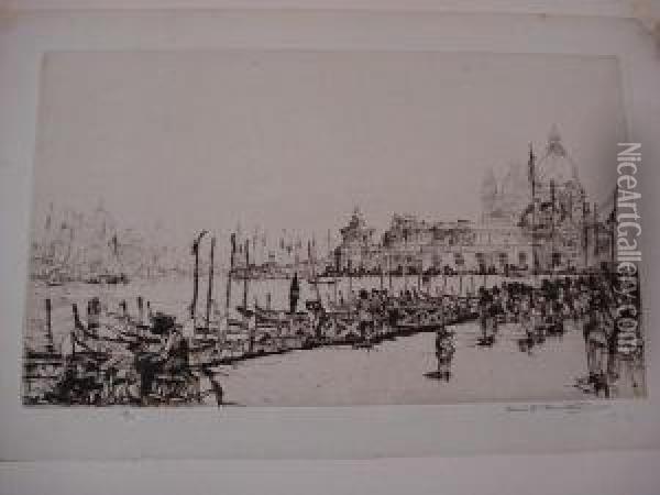The Salute Venice Oil Painting - David M. Robertson