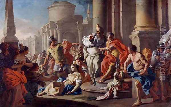 The Death of Virginia c. 1760 Oil Painting - Francesco de Mura