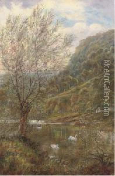 Near Streatley Hills-on-thames Oil Painting - Theodore Hines
