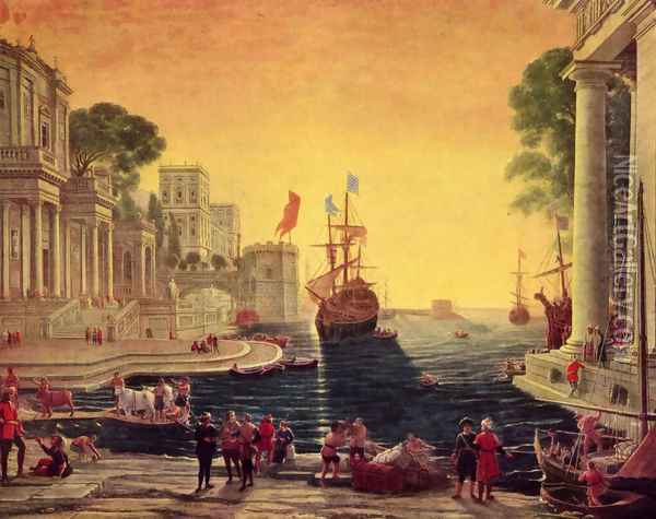 Odysseus returns Chryseis to Her Father Oil Painting - Claude Lorrain (Gellee)