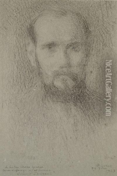 Portrait D'homme Oil Painting - Ernest Joseph Laurent