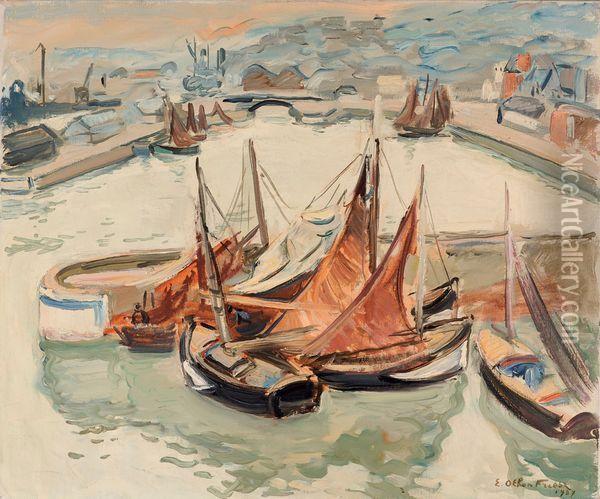Port De Honfleur Oil Painting - Emile-Othon Friesz