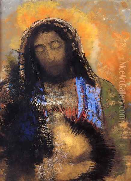 The Sacred Heart Oil Painting - Odilon Redon