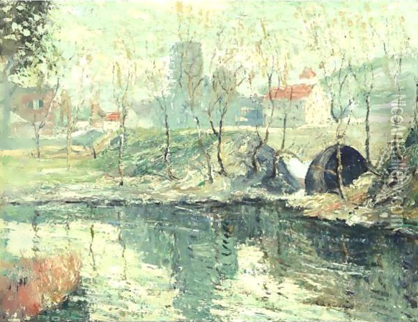 Misty Day In March Oil Painting - Ernest Lawson