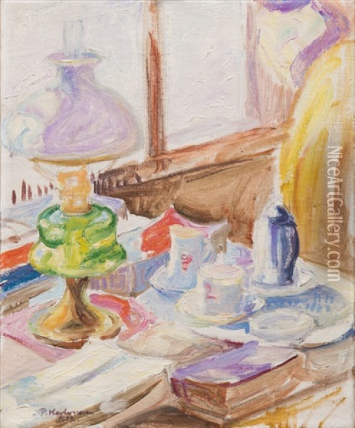 Breakfast Table Oil Painting - Pekka Halonen