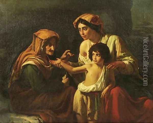 The fortune teller Oil Painting - Cornelis Kruseman