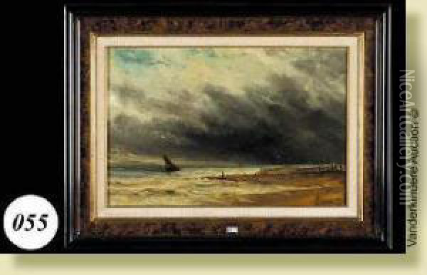 L'orage Oil Painting - Louis Artan De Saint-Martin