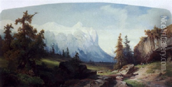 Das Witterhorn Oil Painting - Adolf Konrad Mosengel