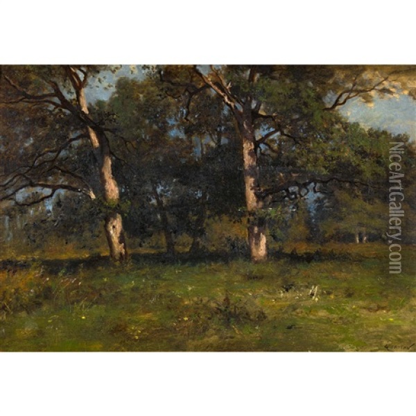Waldlichtung Oil Painting - Gustave Eugene Castan