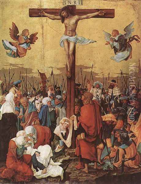 Christ on the Cross 1520 Oil Painting - Albrecht Altdorfer
