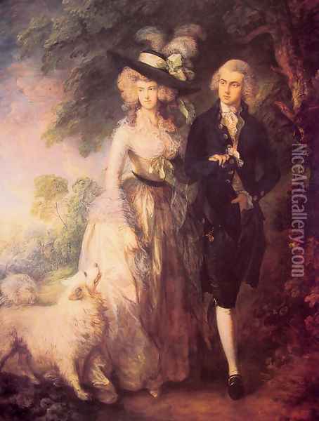Mr and Mrs William Hallett ('The Morning Walk') 1785 Oil Painting - Thomas Gainsborough