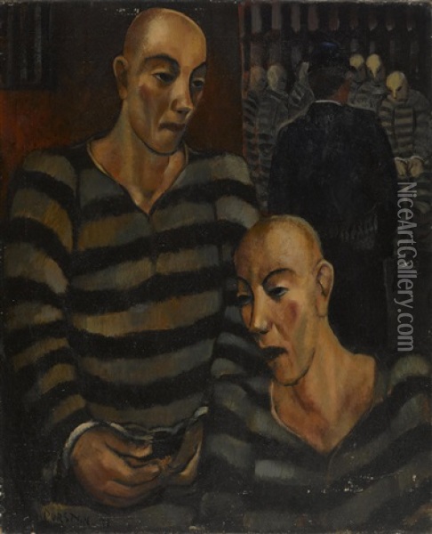 The Prisoners Oil Painting - Arthur Durston