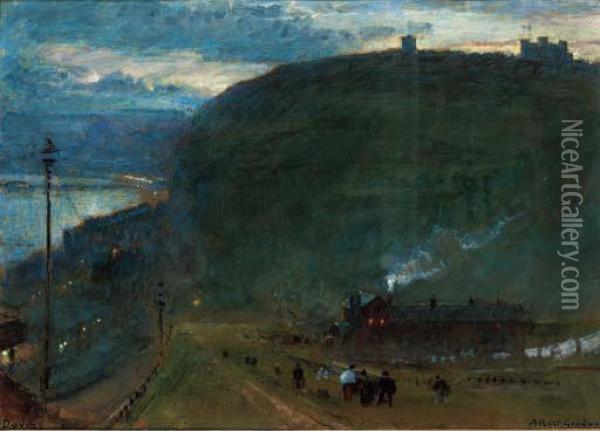 Dover At Night Oil Painting - Albert Goodwin