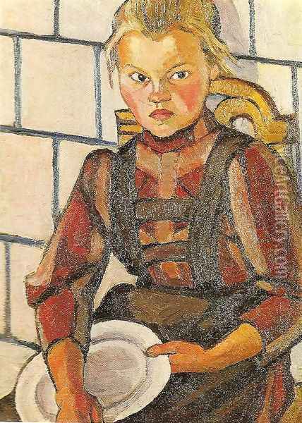 Portrait of the Artist's Sister Oil Painting - Lyubov Popova