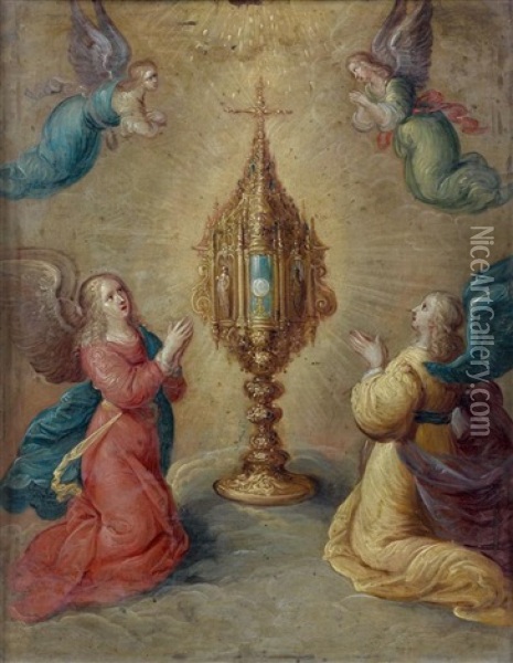 Le Triomphe De L'eucharistie Oil Painting - Cornelis de Baellieur the Elder