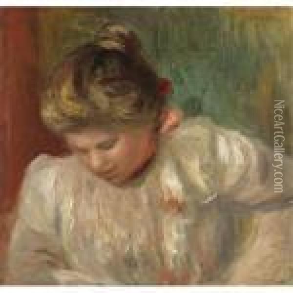 Jeune Fille Au Buste Oil Painting - Pierre Auguste Renoir