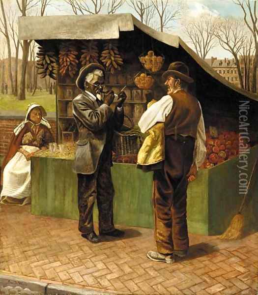 The Fifteenth Amendment (or Civil Rights) Oil Painting - George Bacon Wood