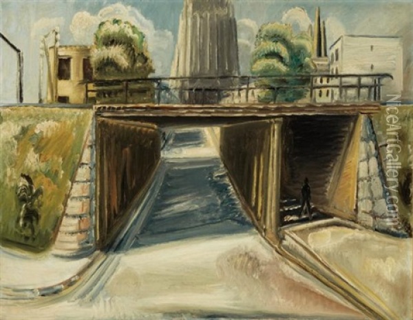 Bridge Oil Painting - Paul Kleinschmidt